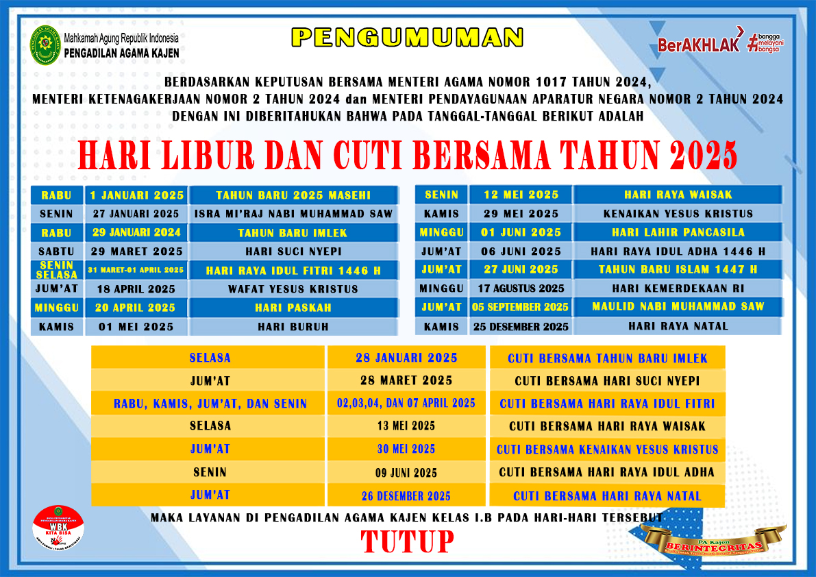 Libur dan Cuti 2025