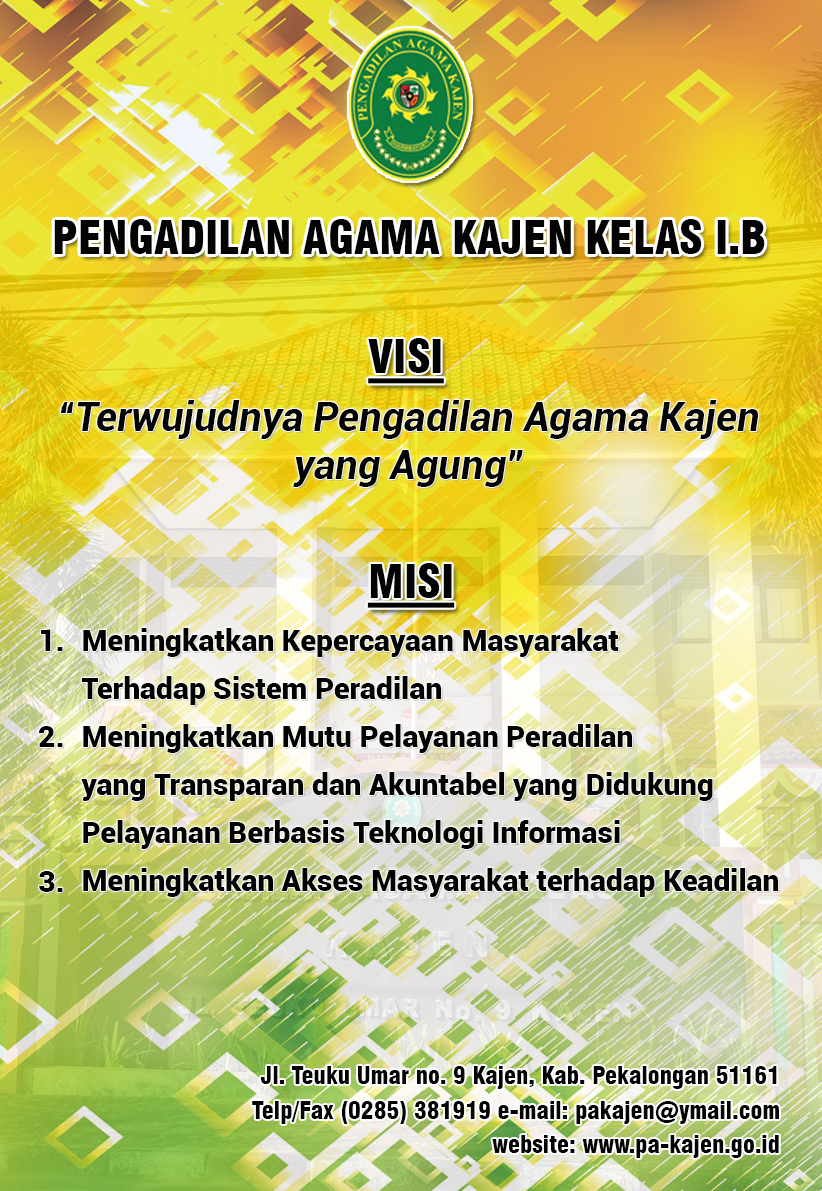visi misi pa kajen